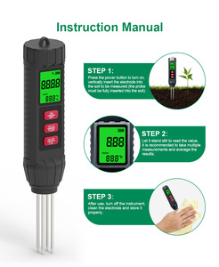 공장 가격 전문가용 3 in 1 디지털 토양 테스트기 EC 수분 온도 측정 농장 과수원 화분용 - Product Image 4