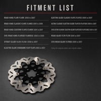 Disque de frein arrière moto 41500110 292mm flottant à 7 rayons 5 trous 82.55mm PCD Touring 2000 à 2007