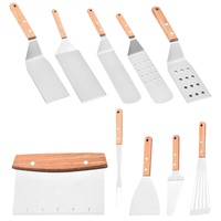 Edelstahl-Kuchenspachtel mit Holzgriff Küchenzubehör Multifunktionaler Backspatel zum Schneiden Servieren Grillen Outdoor