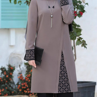 Ensemble Abaya Modeste pour Femmes Musulmanes, Hauts à Manches Longues et Pantalons Longueur Cheville en Polyester Respirant, Printemps-Été, Prière à Dubaï