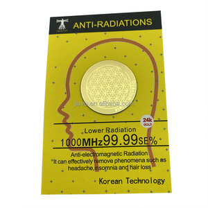 ¡Novedad! pegatina protectora para teléfono antiradiación dorada con iones negativos - Product Image 1