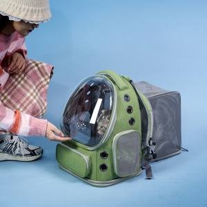 Sac à dos de transport pour animaux de compagnie, respirant, pliable, sac de voyage, sac de transport pour vélo d'été, sac à main portable pour chats et chiens, rangement facile, en nylon extensible - Product Image 2