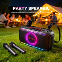 Haut-parleurs d'extérieur les plus vendus, lumières LED RGB, sangle d'épaule, 150W, 6,5 pouces, Bt5.0, EQ DSP, microphone sans fil UHF