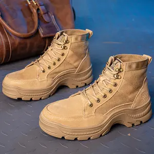 Sapatos de segurança resistentes de couro genuíno, super à prova d' água resistente ao calor trabalho industrial barato a bom preço, venda quente