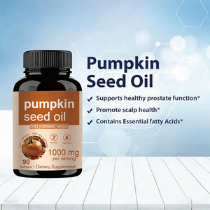 Huile de graines de <span class=keywords><strong>citrouille</strong></span> biologique halal végétalienne OEM 3000mg/1000mg en capsules molles, 90 unités, pour adultes, soutien immunitaire naturel, améliore la mémoire et le sommeil - Product Image 5