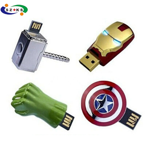 แฟลชไดรฟ์ USB รูปทรงโล่ซูเปอร์กัปตันอเมริกา 64GB 32GB 8GB 2.0 เพนไดรฟ์ ฮีโร่ ดิ อเวนเจอร์ส ยูดิสก์ เมมโมเรีย เซล ยูเอสบี สติ๊ก - Product Image 1