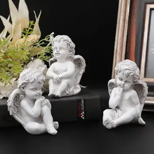 Adornos Creativos <span class=keywords><strong>de</strong></span> Cupido <span class=keywords><strong>para</strong></span> Sala <span class=keywords><strong>de</strong></span> Estar o Dormitorio, Decoración <span class=keywords><strong>de</strong></span> Estilo Europeo, Artesanía <span class=keywords><strong>de</strong></span> Resina Pintada a Mano, <span class=keywords><strong>Escultura</strong></span> <span class=keywords><strong>de</strong></span> Ángel Pequeño - Product Image 1