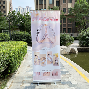 Tùy chỉnh không thấm nước bữa tiệc sinh nhật trống Hợp kim nhôm tre 85*200cm 120*200 2m ABS 510 Pet cuộn lên biểu ngữ chủ đứng - Product Image 2