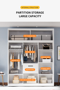 <span class=keywords><strong>Armario</strong></span> de Acero para el Hogar al por Mayor, Diseño Personalizado con Varios Patrones, Venta Directa de Fábrica con Tres Puertas y Cerradura - Product Image 2