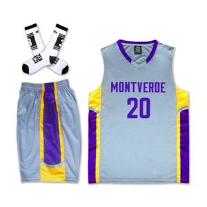 OEM製造の100％ポリエステル製プレミアムメッシュスポーツキット、カスタムデジタルプリント、通気性のある大人用練習用バスケットボールユニフォーム - Product Image 2