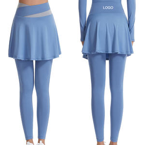 Benutzer definiertes Logo Athletic Women Sport rock mit Leggings <span class=keywords><strong>2</strong></span> in 1 Design Stretched Training Running Compression Plissee Tennis Skort - Product Image 1