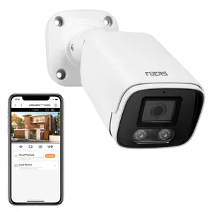 Telecamera KERUI POE 8MP/4MP sorveglianza IP telecamera di sicurezza esterna 4K faccia Audio veicolo di rilevamento per NVR Bullet Camera CCTV