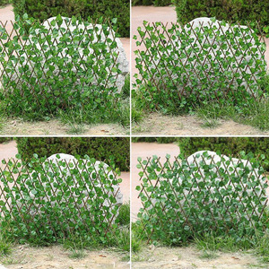 Feuille verte <span class=keywords><strong>artificielle</strong></span> plante fleur clôture extensions décoration maison <span class=keywords><strong>jardin</strong></span> clôture télescopique en bois - Product Image 6