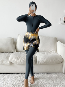 Sipo – pantalon à manches longues avec jupe courte, chapeau, 4 pièces, Force motrice, <span class=keywords><strong>Burkini</strong></span>, maillots de bain musulmans, pour femmes - Product Image 2