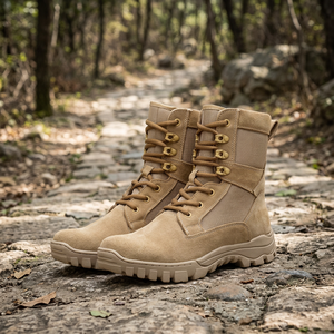 Tactical Desert Boots Fast Lacing System 3 Pairs <b>Hooks</b> 4 Pairs Eyelets High Quality Anti Slip Stitches Outsole Front Part Made - Product Image 3