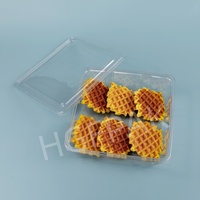 Boîte à burger transparente jetable en PET/RPET de 48 oz avec couvercle séparé, conteneur alimentaire en plastique transparent pour boulangerie, gâteau roulé, pain et gâteaux