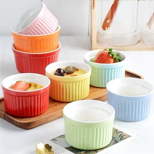 Groothandel <span class=keywords><strong>3</strong></span> Inch En <span class=keywords><strong>3</strong></span>.5 Inch Schattige Keramische Mini-Kommen Ovenbestendige Dessertkommen Voor Thuis En Restaurant In Verschillende Kleuren - Product Image 5