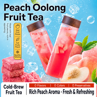 Instant FD Perzik Oolong Thee Blokjes met Echt Fruitpuree Gefreeze-droogde Fruitthee Blok OEM Private Label 125g