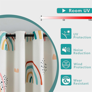 Tende oscuranti <span class=keywords><strong>arcobaleno</strong></span> per bambini carino Rainbow Room oscuramento tende Decorative dei cartoni animati per ragazze cameretta - Product Image 4