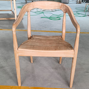 Chaise de Restaurant Moderne et Minimaliste avec Accoudoirs, Empilable, Structure en Bois Massif, pour Mariage, Salle à Manger, Location Événementielle - Product Image 5