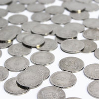Médaillon de pièce de monnaie plaqué argent en alliage de zinc personnalisé, pièce de supermarché et pièce commémorative de jeton en métal de console
