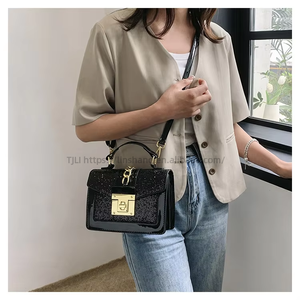Factory New Multicolor Small Square Bag With Lock Lady <b>Purse</b> Luxury Cute Single Shoulder Crossbody Bag Tanjing - Product Image 3