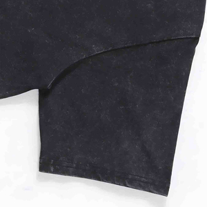 T-shirt à col rond surdimensionné en coton 100% lourd, lavé à l'acide, imprimé graphique vintage, style streetwear Y2K personnalisé, 240 g/m² - Product Image 4