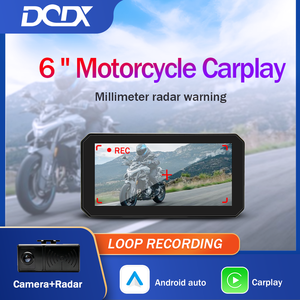 Vente en gros de navigateurs GPS pour moto avec écran tactile IP67 de 6 pouces, Android Auto sans fil, CarPlay, <span class=keywords><strong>radar</strong></span> de détection d'angle mort par ondes millimétriques - Product Image 1