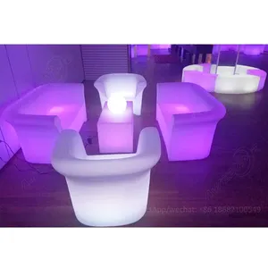 Luxus dekorative Wohnzimmer möbel/LED-Licht beleuchtet Wohnzimmer Sofa