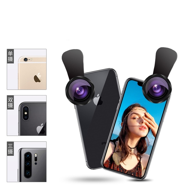 15x Macro HD Camera Lens and 0.45x Wide Angle Lens Kit 2-in-1 Cell Phone Accessory for Smart Android Phone