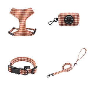 DIFANDE Ensemble Harnais et Laisse pour Chien à Carreaux, Harnais en Y avec Fermeture à Boucle pour Animaux de Compagnie - Product Image 4