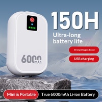Pompe à oxygène pour aquarium miniature rechargeable par USB, silencieuse, étanche, portable, avec batterie au lithium, pour aquarium domestique ou extérieur