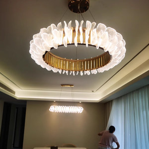 <span class=keywords><strong>Lampadario</strong></span> a filo in ferro moderno e minimalista 2026, illuminazione a LED di lusso di alta gamma per soggiorno, ingresso, duplex, sala da pranzo - Product Image 3