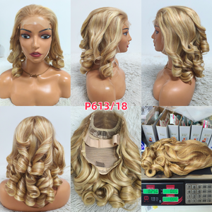Promoción $77 Pelucas de Cabello Humano con Encaje Transparente 4x4, Ondulado y Voluminoso, 18 Pulgadas, 250 Gramos, Cabello Completo, 300% de Densidad, Venta al Por Mayor - Product Image 3