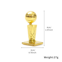 Trophée de championnat Larry O'Brien en alliage, mini trophée de basketball, ornement - Fabriqué à Guangzhou, cadeau de jeu, souvenir sportif scolaire