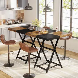 Tribesigns Square Bar Table Unique Bar Table Furniture Wooden Kitchen Dinning Room Furniture