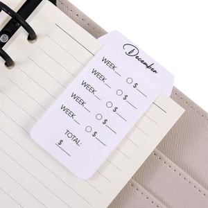 Tablero de carpeta de presupuesto insertado A5/A6/A7 superventas de Hongbo para revisión de cheques con 3 agujeros de 12 hojas/24 páginas en 12 meses - Product Image 1