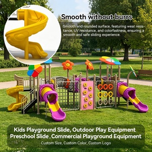 Ensemble <span class=keywords><strong>de</strong></span> toboggan combiné <span class=keywords><strong>de</strong></span> qualité supérieure pour enfants, en plastique, pour l'école, l'extérieur, avec parcours d'obstacles - Product Image 6