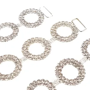 Wholesale Metal Rhinestone Bikini Connectors Accessories High Quality Crystal Material Bikini Connector