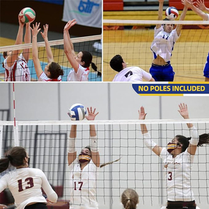 Filets de volleyball portables extérieurs de taille réglementaire 9.5*1.0m filet de jeu de balle de cornichon avec sac de transport - Product Image 4