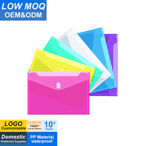 Pochette transparente <span class=keywords><strong>en</strong></span> polyéthylène, classeur plastique format A4 avec pochette pour étiquette, pour documents, fournitures scolaires et de bureau - Product Image 1