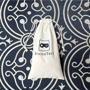Sac à poussière réutilisable en coton biologique 100% imprimé sur mesure, certifié GOTS, pour bagues et boucles d'oreilles, recyclable - Product Image 5