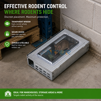 Trampa para Ratones de Metal Ecológica con Ventana de Monitoreo, Trampa Multicaptura, Repelente de Roedores Humano, Estación de Captura de Ratones Vivos Segura