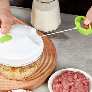Kitchen Mini Food Chopper Manual Ginger Onion Garlic Chopper Vegetable Chopper Hand Pull Meat Cutter - Product Image 3