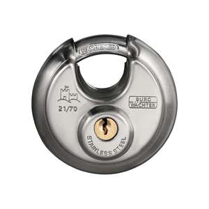 กุญแจกระบอก Burg wächter 21 70ตัวล็อคกว้าง70มม. สแตนเลสสตีลล็อคที่ไม่ซ้ำกัน - Product Image 1