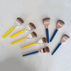OEM Custom Face <strong>Makeup</strong> <strong>Brushes</strong> Large Slanted Rounded Double Dome <strong>Blender</strong> Flat <strong>Brush</strong> Synthetic Hair Plastic Handle Concealer - Product Image 5
