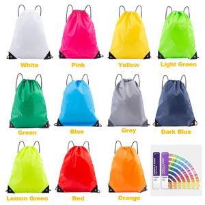 Custom Logo Reusable Waterproof Nylon Polyester <b>Drawstring</b> <b>Backpack</b> for Football Sport Gym - Product Image 3