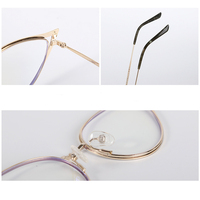 Lentes Ópticas para Mujer, Diseño de Ojos de Gato, Lentes Graduadas para Miopía e Hipermetropía, Color Morado, Verde y Azul