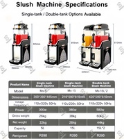 Machine professionnelle à granita commerciale 15L, à un, deux ou trois réservoirs