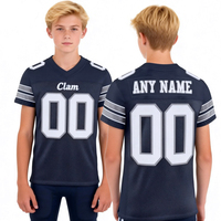 Maillot de football américain léger 100 % polyester, vêtements de sport, tenue d'équipe personnalisée, uniforme de football américain pour jeunes
